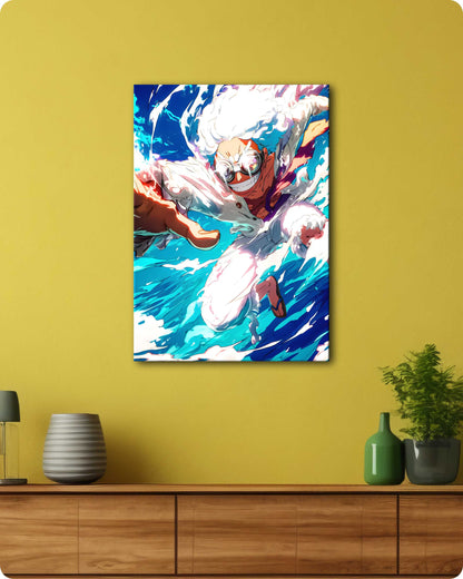 One Piece Luffy Gear 5 Metal Poster