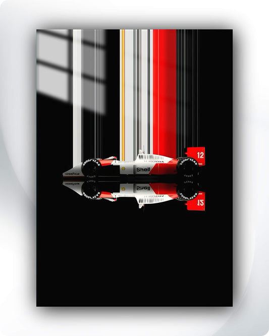 F1 1986 McLaren MP4/2C Metal Poster - Prost & Rosberg