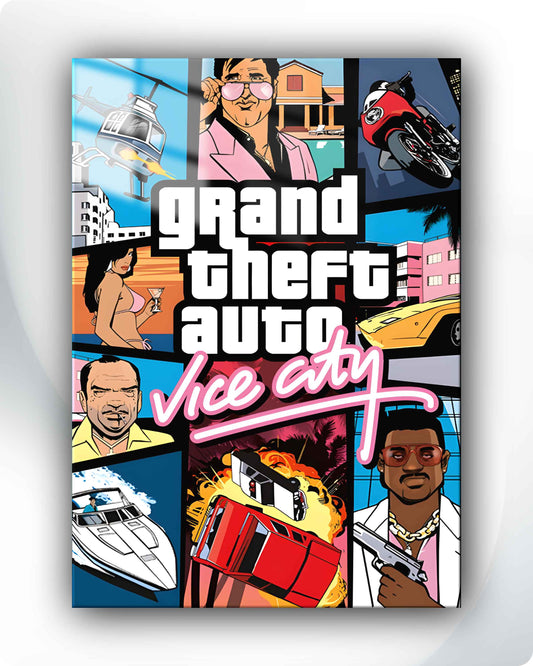 GTA Vice City Metal Poster - Rockstar Games