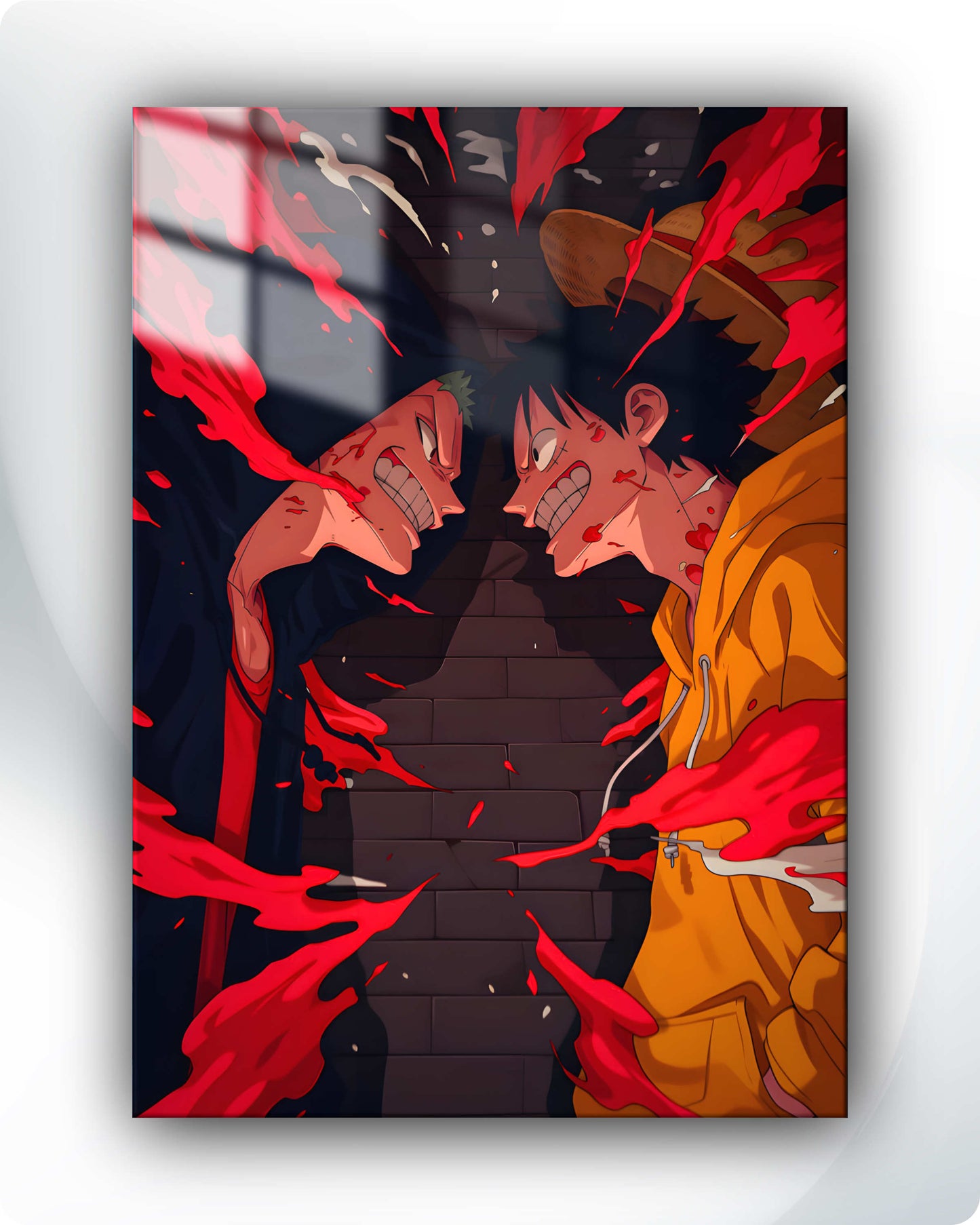 One Piece Luffy & Zoro Metal Poster