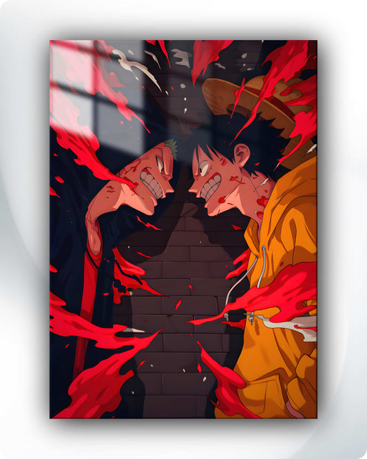 One Piece Luffy & Zoro Metal Poster