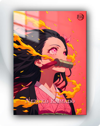Demon Slayer Nezuko Metal Poster – Blood Demon Art