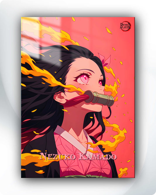 Demon Slayer Nezuko Metal Poster – Blood Demon Art