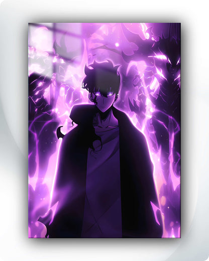 Solo Leveling Metal Poster – Jin-Woo Shadow Monarch