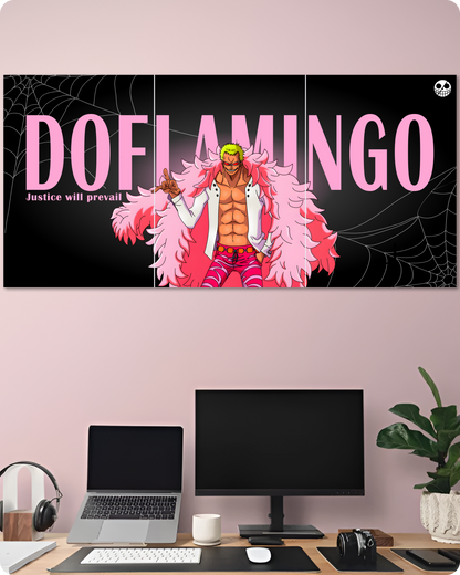 One Piece Doflamingo Anime Poster - 3 Piece Split Set
