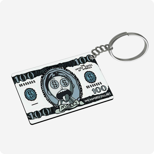 Rick and Morty Dollar Keychain