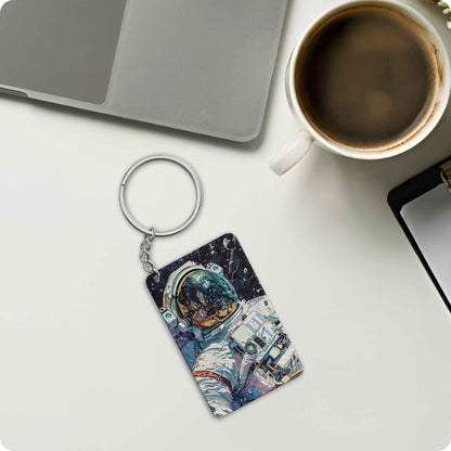 Astronaut in Space Keychain – Star Explorer