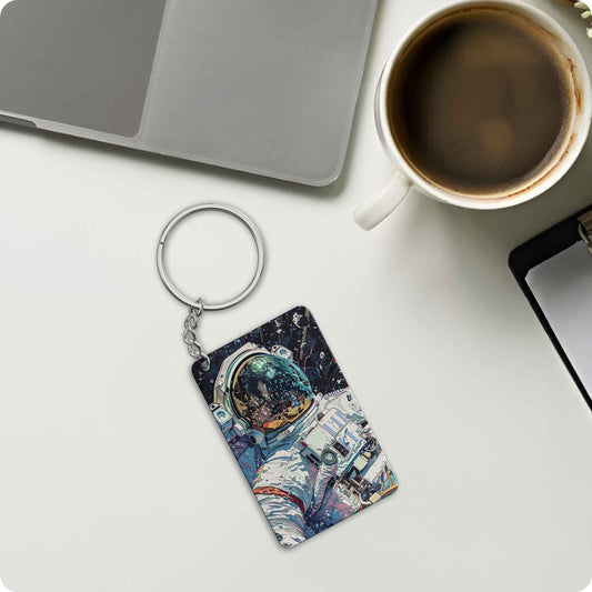 Astronaut in Space Keychain – Star Explorer
