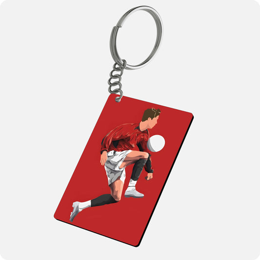 Cristiano Ronaldo Keychain - Football GOAT Art Edition