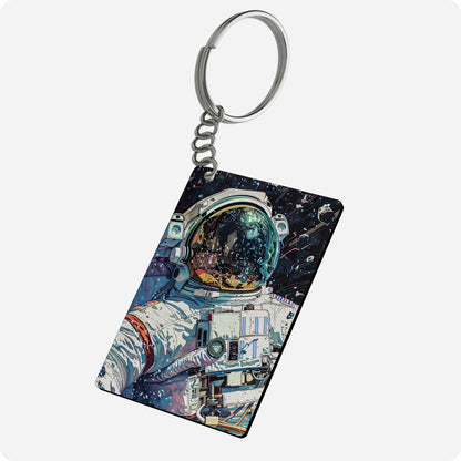 Astronaut in Space Keychain – Star Explorer