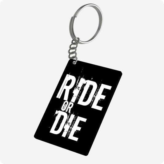 Biker Keychain – Ride or Die Motto