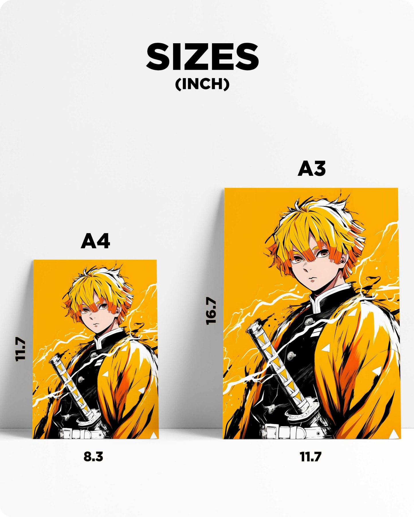 Demon Slayer Zenitsu Metal Poster – Thunder Breathing