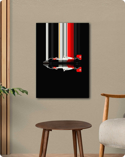 F1 1986 McLaren MP4/2C Metal Poster - Prost & Rosberg