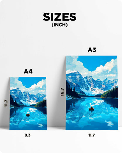 Mountain & Water Scenery Metal Poster