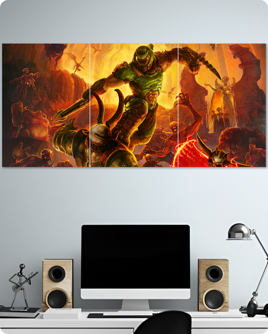 DOOM Eternal Game Poster - 3 Piece Split Set | 1x3