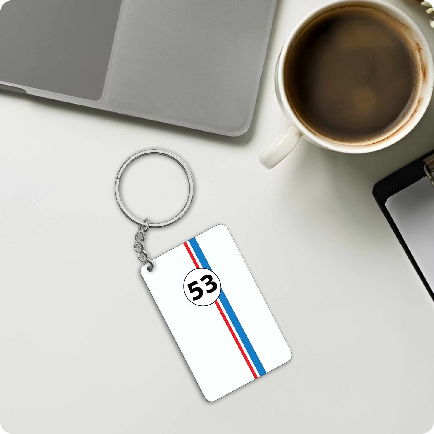 Herbie Fully Loaded No. 53 keychain - Classic Car Movie