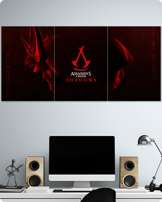 Assassin’s Creed Shadows Naoe & Yasuke Game Poster  – 3 Piece Split Set | 1x3
